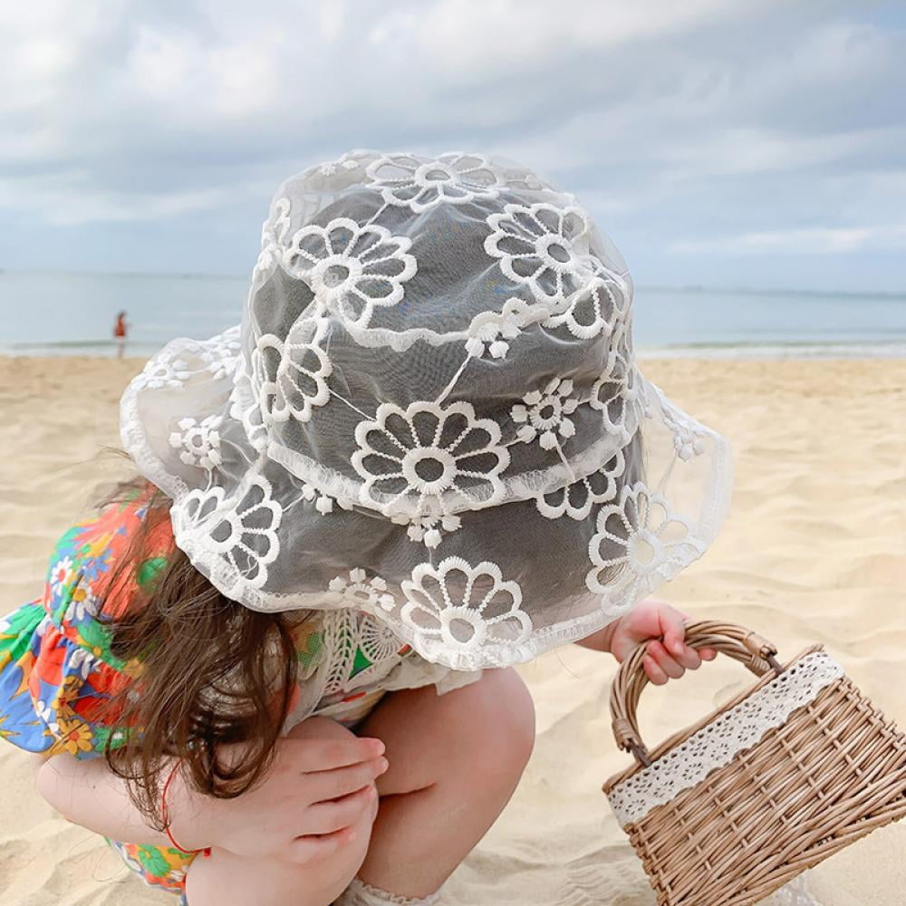 Xinhuaya Cotton Cute Lace Bucket Hat 