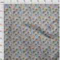 thumbnail image 4 of oneOone Rayon Grayish Blue Fabric Florals Dress Material Fabric Print Fabric By The Yard 56 Inch Wide, 4 of 4