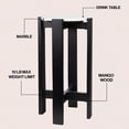 thumbnail image 2 of JONATHAN Y Elena 24" Minimalist Structured Wood Drink Table and Decorative End Table with White Marble Round Top, Black, END3003B, 2 of 5