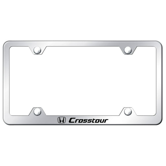 Honda Crosstour Stainless Steel Wide Body License Plate Frame (Chrome)