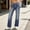 #0476-Blue, variant on Womens High Waist Narrow Wide Leg Jeans Washed Stretch Denim Pants Trousers Bottoms for Daily Casual