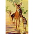 thumbnail image 2 of "Doe and Fawns" Painting Print on Wrapped Canvas, 2 of 7