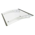thumbnail image 2 of ADVANING 59"x35" Solid Polycarbonate Door Awning - PA Series, Clear Panel with Silver Brackets, 2 of 10