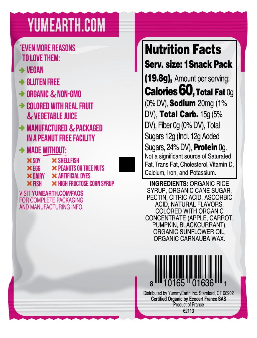 YumEarth Organic Fruit Snacks Tropical Bulk Candy, 31 oz, 50 Ct