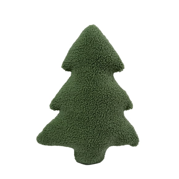 Injueey Almohada triangular de felpa a la moda para decoración navideña, almohada verde con cojín para árbol de Navidad Juegos de cama diamante 30cm