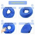 thumbnail image 6 of Dog Cones After Surgery, Protective Inflatable Dog Collar Pet Recovery Collar Soft Pet Cone for Dogs & Cats to Prevent Pets from Touching Stitches, Wounds and Rashes, Blue, 6 of 7