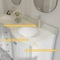 thumbnail image 4 of 60" Fully Assembled Double Sink Bathroom Vanity with Engineered Stone Top, Ceramic Sink, Hand Paint, 4 of 11