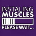thumbnail image 5 of Wild Bobby Installing Muscles Please Wait Gym/Workout Unisex Crewneck Graphic Sweatshirt, Purple, X-Large, 5 of 5