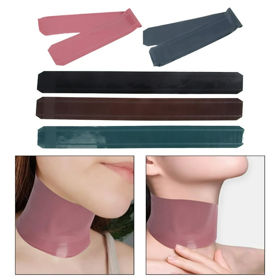 5 Pieces Haircut Neck Wrap Protector Salon Hair Cutting Collars, Barber Supplies, Soft Silicone, Portable Reusable Comfortable Hair Cutting Tools