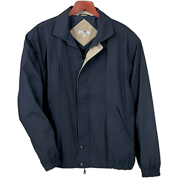 Monterey Club Men's Classic Peached Poplin Long Sleeve Zip Up Jacket #7118