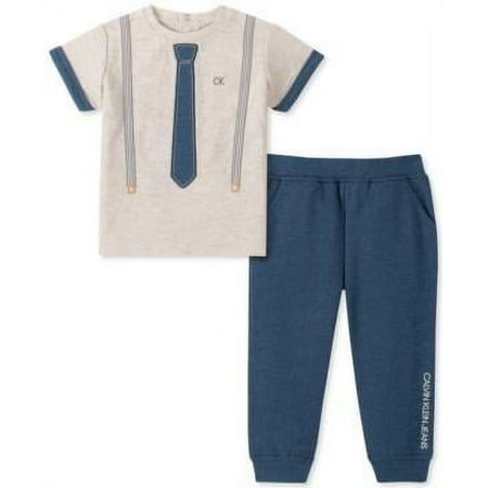 Calvin Klein Baby Boys 2-Pc. Suspend and Necktie, Size 24Months