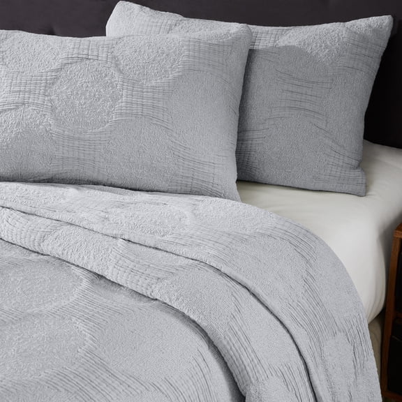 Superior Tanta Cotton Woven Coverlet, Queen, Denim Blue