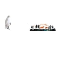 thumbnail image 1 of Escultura de pingüino, estatua de animal de resina de metal, adorno de mesa, escultura de pared, artesanía única hecha a mano, adecuada para dormitori, 1 of 8