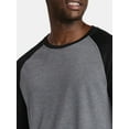 thumbnail image 4 of George Men's and Big Men's Raglan Tee with Long Sleeves, Sizes S-3XL, 4 of 5