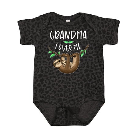 

Inktastic Grandma Loves Me Cute Sloth and Baby Gift Baby Boy or Baby Girl Bodysuit