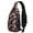 Football Icon Darkblue Pattern, variant on Football Icon Darkblue Pattern Sling Backpack, Casual Day Sling Pack with Earphone Port, Adjustable Strap Gift Ideas for Holiday Birthday Gifts