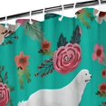 thumbnail image 3 of Great Pyrenees Dog and Pioneer Flower Shower Curtain 36"x72" ,Bathroom Decorative Shower Curtains Set with 12 Hooks,Modern Waterproof Washable Shower Curtain, 3 of 6