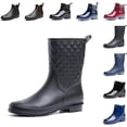 thumbnail image 1 of Botas de goma para mujer, botas Chelsea cortas, botines, botas de lluvia antideslizantes e impermeables, botines de goma para mujer, para exteriores, a prueba de viento, 1 of 4