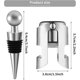 thumbnail image 3 of Set of 5 Stainless Steel Wine and Champagne Stoppers - for Wine Collection - Champagne - Champagne, 3 of 5