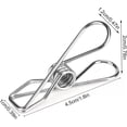 thumbnail image 3 of Cloth Pin Hanging Clip Stainless Steel Clothesline Photo File Snacks Office Windproof Clothespin (silver) (20pcs), 3 of 5