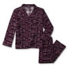 Joe Boxer Women's Plus Size 2-Piece Flannel Pajamas Shirt & Pant Set (Grape Wine, 1X)