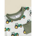 thumbnail image 6 of FEORJGP Toddler Baby Boy 2 Piece Summer Outfits 0 6M 12M 18M 2T 3T Infant Round Neck T-Shirts Tractor Print Shirts Short Sleeve Tops Elastic Waist Shoshion Casual Clothes Beachwear for Daily, 6 of 8
