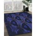 thumbnail image 2 of Ahgly Company Indoor Round Patterned Night Blue Area Rugs, 3' Round, 2 of 6