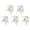 White, variant on ICEELF 5 Pack Stackable Classroom Stools, 18.8" Height Black Plastic Nesting Stools, Portable Backless Flexible Seating for Classroom, School, Office, Home, Space-Saving Design