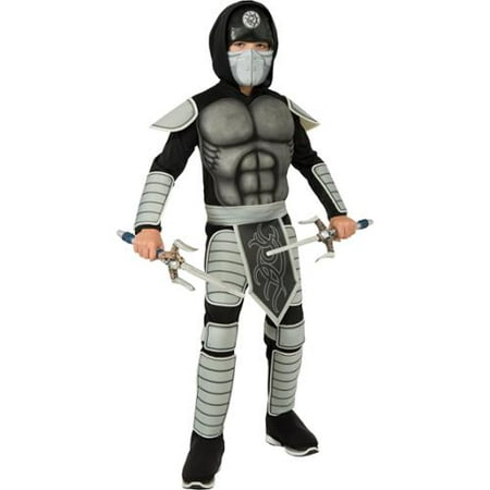 Stealth Ninja Muscle Chest Costume Child