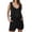 Black, variant on Womens Jumpsuit Casual Sleeveless Waistband Loose Wide Leg Shorts Romper,Dark Gray,S