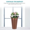 thumbnail image 3 of OULII Iron Urn Flower Planter for Home Decoration Round Metal Flower Buckets 1Pcs, 3 of 8
