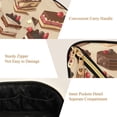 thumbnail image 5 of FORMRS Makeup Bag Travel Cosmetic Organizer for Women Fold Flat Zipper Pouch with Handle, Brown Cakes, 5 of 8