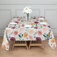 thumbnail image 3 of Pioneer Flower Floral Print Pattern Square Tablecloth,Waterproof Square Table Cover,Wipeable Spillproof Washable Table Cover for Home Kitchen Party Decor 42"X42"(107x107cm), 3 of 6