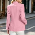 thumbnail image 6 of Smsaxvxz Blazers for Women Fashion Solid Double Breasted Suit Jacket Office Lady Casual Long Sleeve Blazer Suits Pink L, 6 of 9