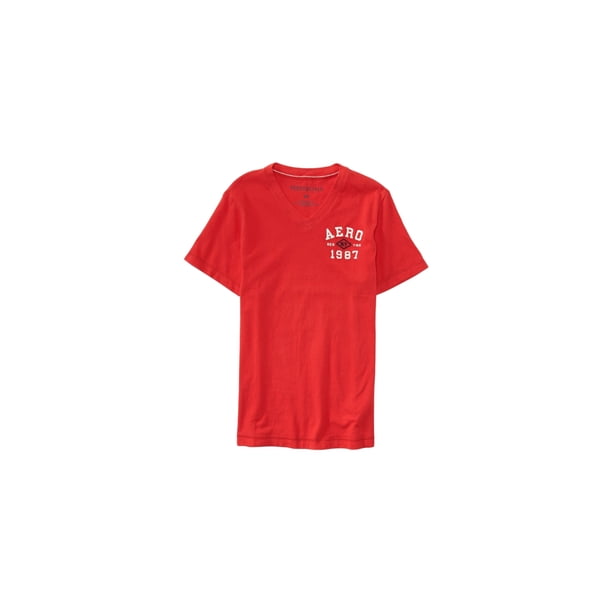 Camiseta Adornada Aeropostale Hombres NY 1987 Rojo Grande