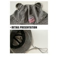 thumbnail image 5 of Multiuse Cotton Fisherman Hat with Bear Ear Spring Windproof Bucket Hat Soft Floppy Hat for Female Hiking and Camping, 5 of 8