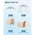 thumbnail image 5 of CazToi Outdoor Portable Storage Shed Roll-Up Door Vent 240G Heavy-Duty Waterproof PE Tarp UV Resistant for Motorcycle Firewood Garden Tools, 5 of 6
