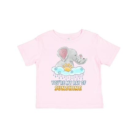 

Inktastic You re My Ray of Sunshine Cute Elephants Rainclouds and Sun Gift Toddler Boy or Toddler Girl T-Shirt