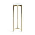 thumbnail image 5 of Kate and Laurel Aguilar Modern Mirrored Round Drink Table, 9 x 9 x 23, Gold, Metal Accent Table with Mirrored Tabletop and for Use as Small Plant Stand, 5 of 9
