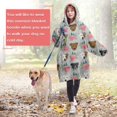 thumbnail image 4 of Cute Pitbull Terriers Dog and Flower Wearable Oversized Blanket,Wearable Blanket Hoodie for Adults,Cozy Hooded Blankets with Super Pockets,Super Warm Fuzzy Pullover for Women & Men, 4 of 6