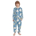 thumbnail image 2 of Vzayyk 4T-14Y Size Aviliable Cozy One-Piece Footless Sleeper Pajama Simple Line Art, 2 of 8