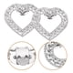 thumbnail image 2 of 1 par de clips para zapatos con forma de corazón y diamantes de imitación, hebillas de metal, adornos desmontables para zapatos, joyería para bodas, tacones altos, sandalias planas, 2 of 8