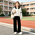 thumbnail image 5 of Girls 2 Piece Outfit Fall Long Sleeve Pullover Sweatshirt and Sweatpants Set Kids Tracksuit Sweatsuit Set Fashion Clothes, 5 of 5