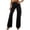 Black, variant on Fringe Pants for Women Vintage Western Cowgirl High Waisted Fringe Trim Tassel Suede Flared Bodycon Pants