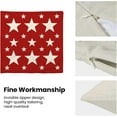 thumbnail image 6 of 4th of July Pillow Covers 16x16 Red and Cream Patriotic Stars Outdoor Decor Throw Pillows for Couch American Flag Independence Day Pillowcase Decorative Cushion Case for Sofa Bed Set of 2, 6 of 6