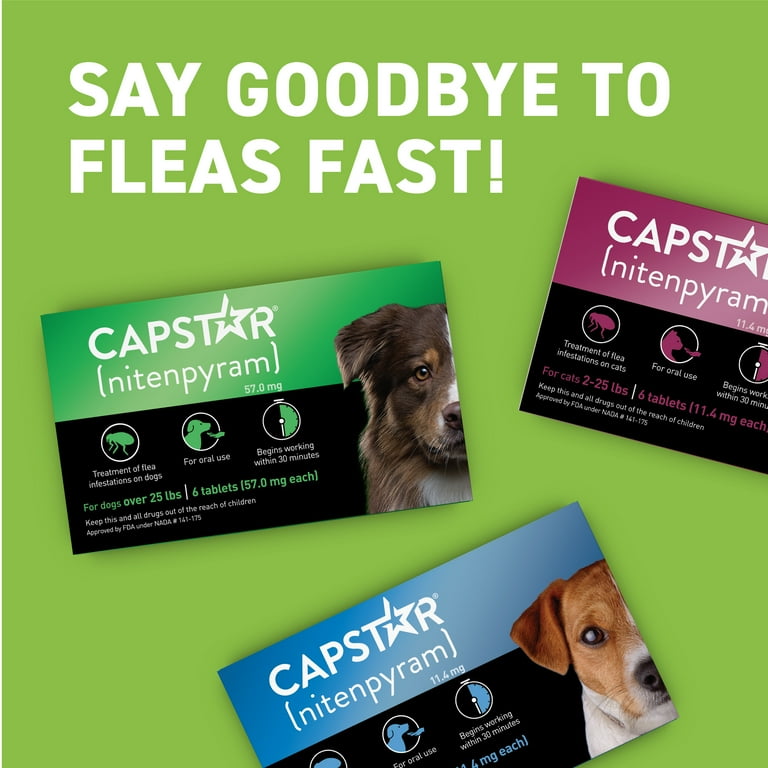 CAPSTAR Nitenpyram Fast-Acting Oral Flea Treatment Pills for Large
