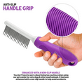 thumbnail image 4 of Pet Comb with Long & Short Stainless Steel Teeth for Removing Matted Fur, Knots & Tangles – Detangler Tool Accessories for Safe & Gentle DIY Dog & Cat Grooming (Grooming Comb), 4 of 6