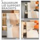 thumbnail image 3 of unbranded 8Ud Soporte Para De Acuario De Inoxidable Resistente Color Plata Para Peceras Sin Marco, 3 of 8