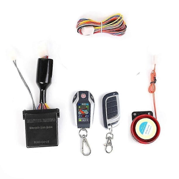 Lcd Motorcycle Alarm Auto Lock/unlock Security System Two Anti-theft Alarms Keyless Engine Start, W