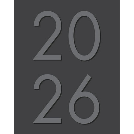 Charcoal 2026 7.5" x 9.5" Booklet Monthly Planner